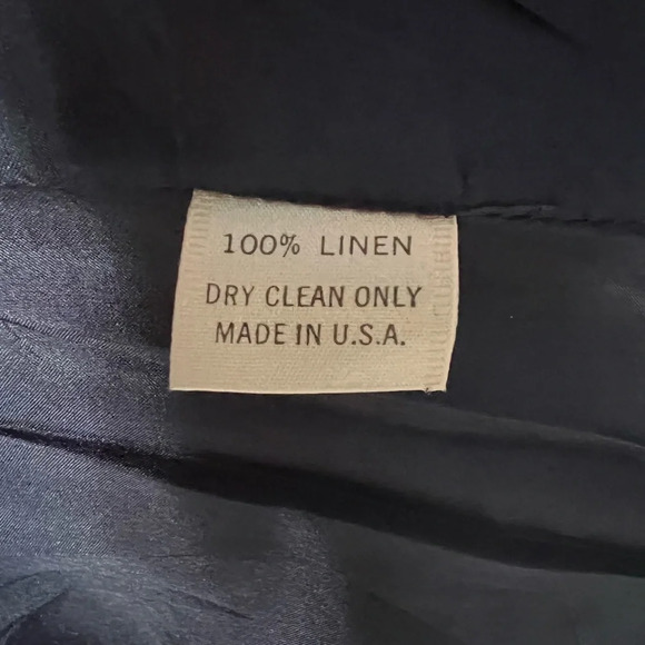 DORA Vintage Linen Open-Back Peplum Dress - Picture 2 of 9